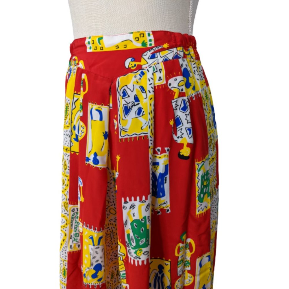 Diane von Furstenberg Vintage Abstract Maxi Skirt  12 - Picture 5 of 10